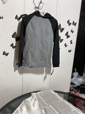 Kohl's Two-Tone Kids Hoodie in Gray and Black